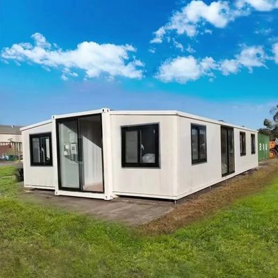 Αλουμινένιο παράθυρο Prefab Container House με διπλή πτέρυγα διπλό δωμάτιο και εύκολη επέκταση