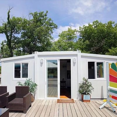 Αλουμινένιο παράθυρο Prefab Container House με διπλή πτέρυγα διπλό δωμάτιο και εύκολη επέκταση