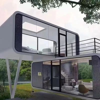 Εξωτερικό μοντέρνο προφυλακτό σπίτι κινητό εργασιακό σπίτι γραφείο Pod Apple Cabin με σχεδιασμό