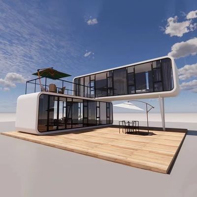 Σύγχρονα 20ft 40ft Prefab Modular Σπίτια Μικρά Σπίτια Καμπίνα Γραφείο Φορητό Σπίτι Pod Apple Καμπίνα