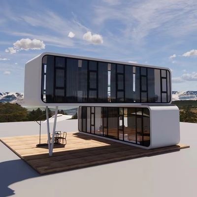 Σύγχρονα 20ft 40ft Prefab Modular Σπίτια Μικρά Σπίτια Καμπίνα Γραφείο Φορητό Σπίτι Pod Apple Καμπίνα