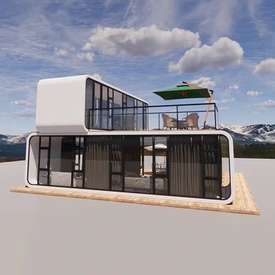 Σύγχρονα 20ft 40ft Prefab Modular Σπίτια Μικρά Σπίτια Καμπίνα Γραφείο Φορητό Σπίτι Pod Apple Καμπίνα