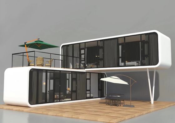 Σύγχρονα 20ft 40ft Prefab Modular Σπίτια Μικρά Σπίτια Καμπίνα Γραφείο Φορητό Σπίτι Pod Apple Καμπίνα