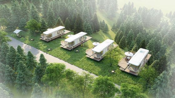Προσαρμοσμένο εξωτερικό γυαλί Bright Cottage Camping Hotel για ζευγάρια Holiday Cottage