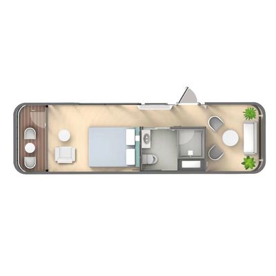 Σύγχρονο σχεδιασμό Capsule House Λοξοφόρα προετοιμασμένα σπίτια για τις ανάγκες