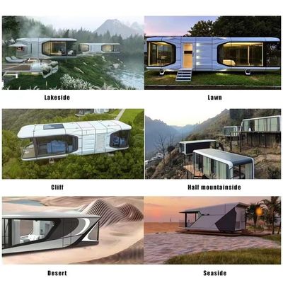 Σύγχρονο σχεδιασμό Capsule House Λοξοφόρα προετοιμασμένα σπίτια για τις ανάγκες