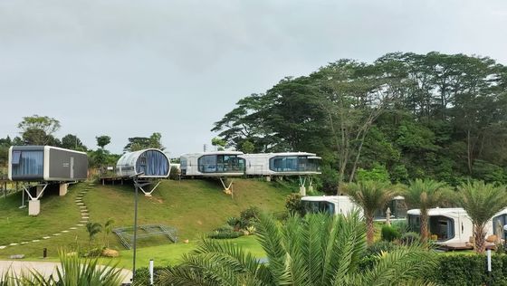 Σύγχρονο σχεδιασμό Capsule House Λοξοφόρα προετοιμασμένα σπίτια για τις ανάγκες