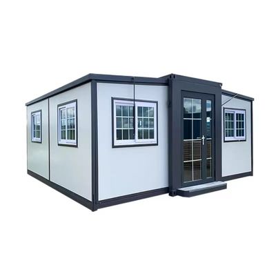 Επεκτάσιμος Prefab Container Σπίτι με διπλό πτέρυγα διπλό δωμάτιο και MGO πάτωμα σανίδας