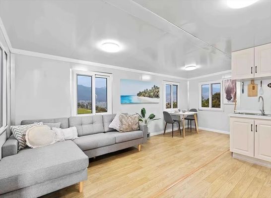 Επεκτάσιμος Prefab Container Σπίτι με διπλό πτέρυγα διπλό δωμάτιο και MGO πάτωμα σανίδας